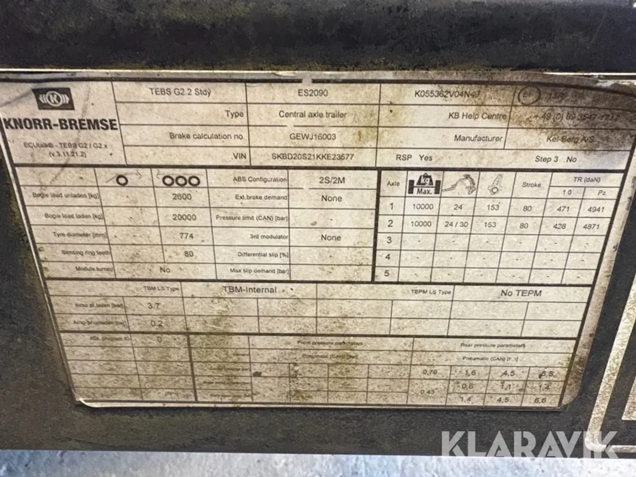 Billede 10 - Trailer Kel-Berg D920F