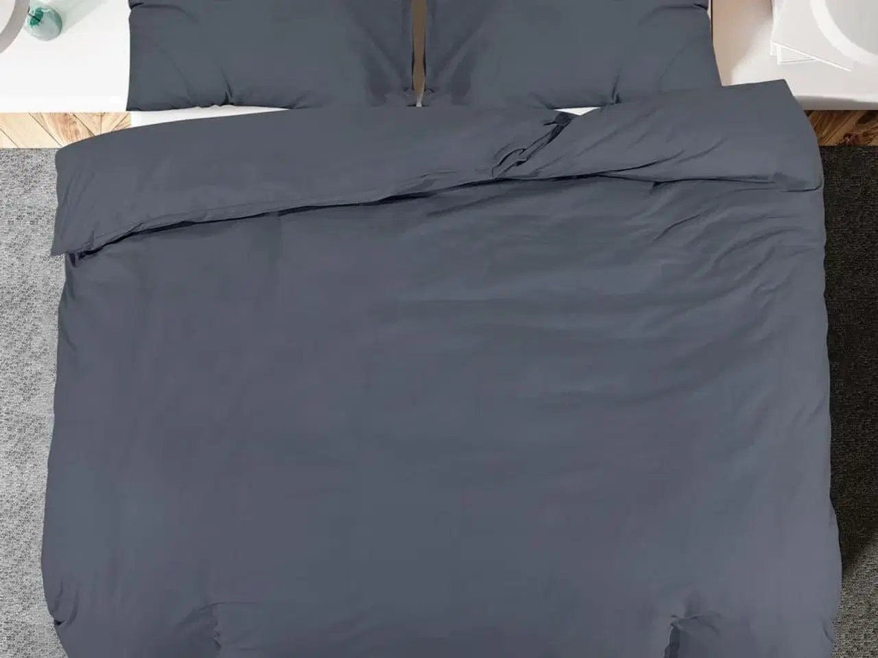 Billede 5 - Sengetøj 200x220 cm let mikrofiberstof antracitgrå
