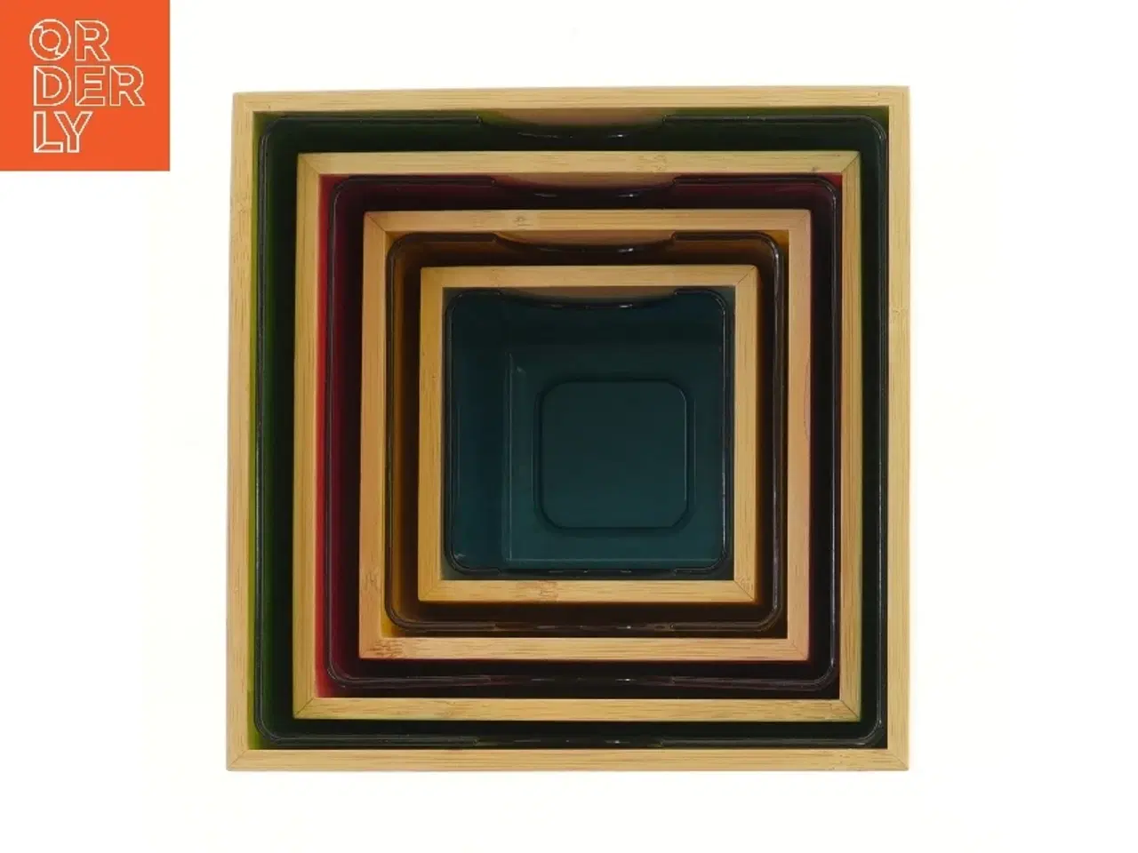 Billede 3 - Cube system med farvede beholdere fra IKEA (str. 22,5x22,5x22,5 cm)