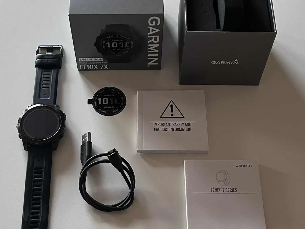 Billede 2 - Garmin Fenix 7X Sapphire Solar Black