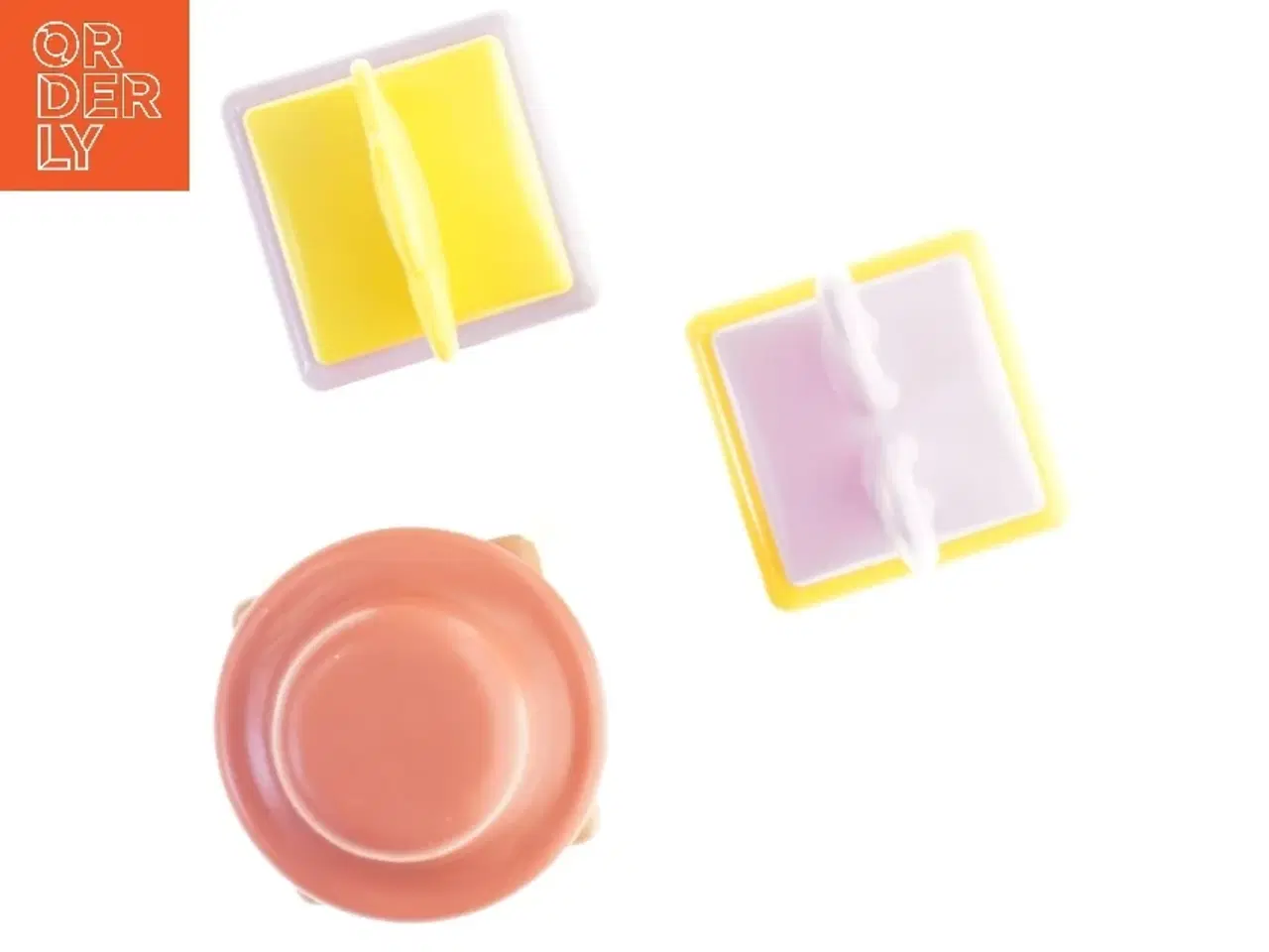 Billede 3 - Farverige plastfigurer med dyreansigter (str. 14 x 5 cm)