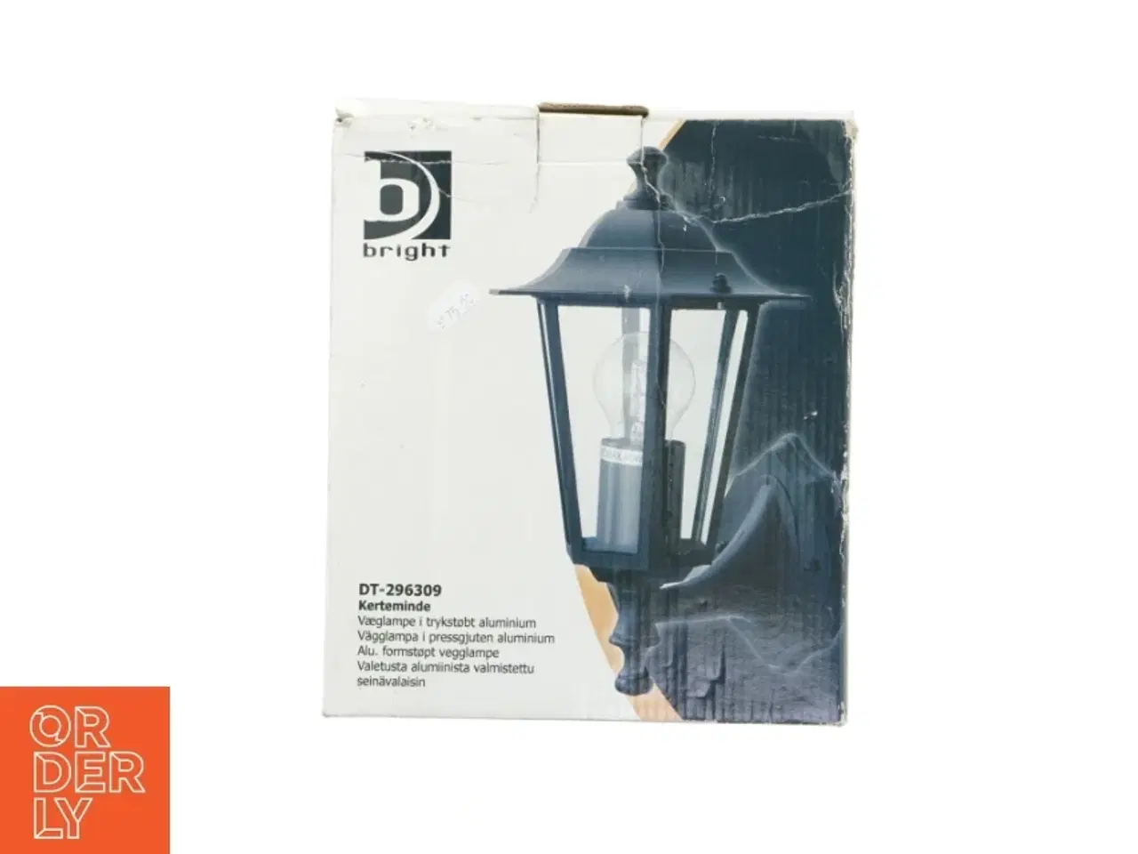 Billede 1 - Udendørslampe i støbt aluminium fra Bright (str. 28 x 16 cm)