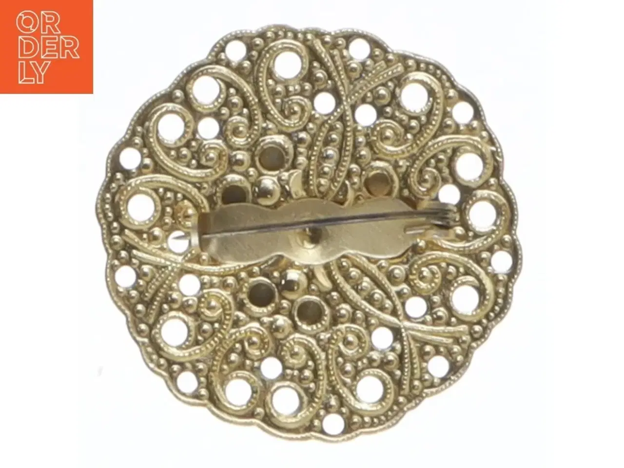 Billede 2 - Guld broche (str. Ø 4 cm)
