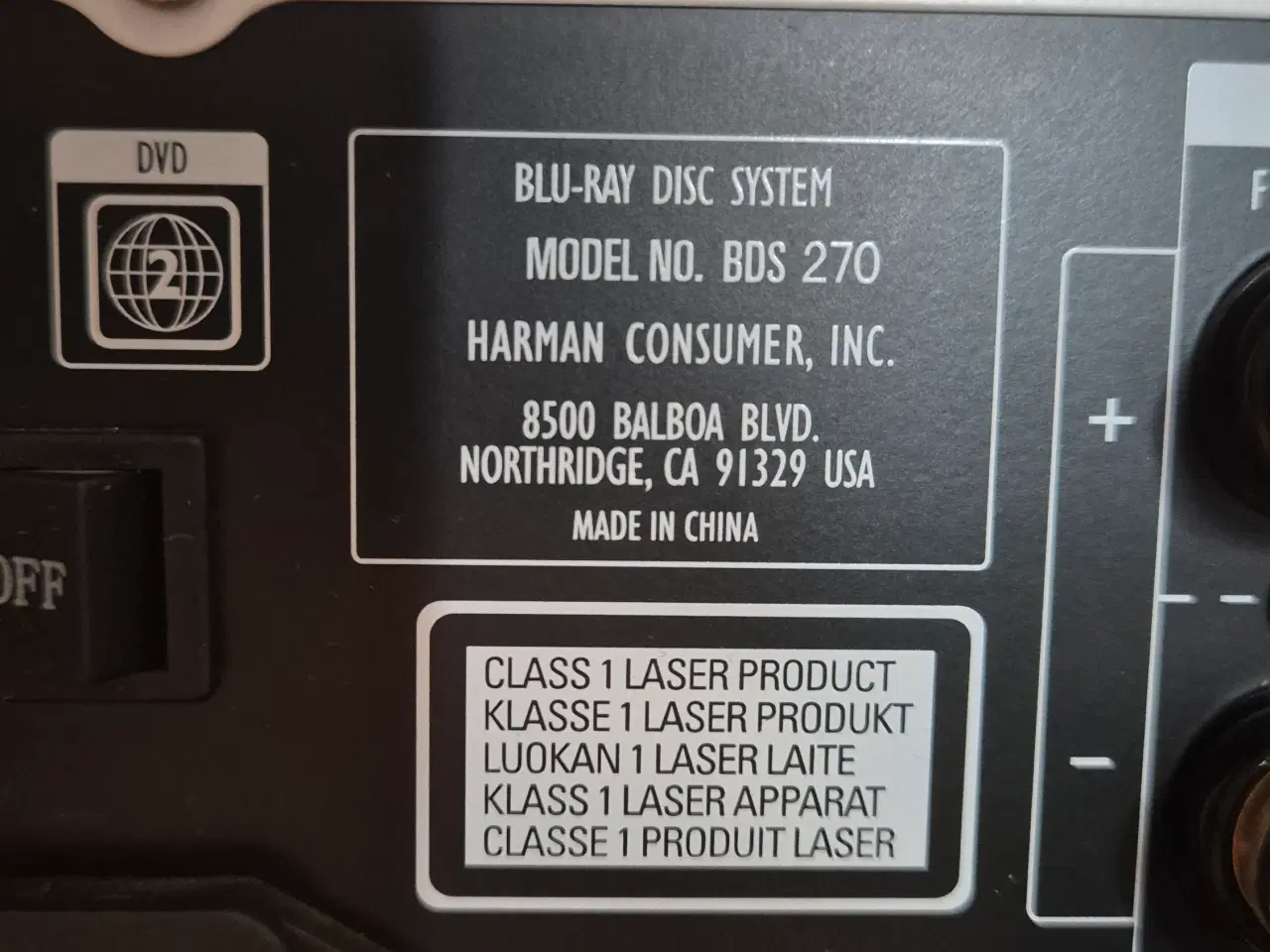 Billede 6 - Harmon Kardon anlæg m. Subwoofer (Model: BDS 270)