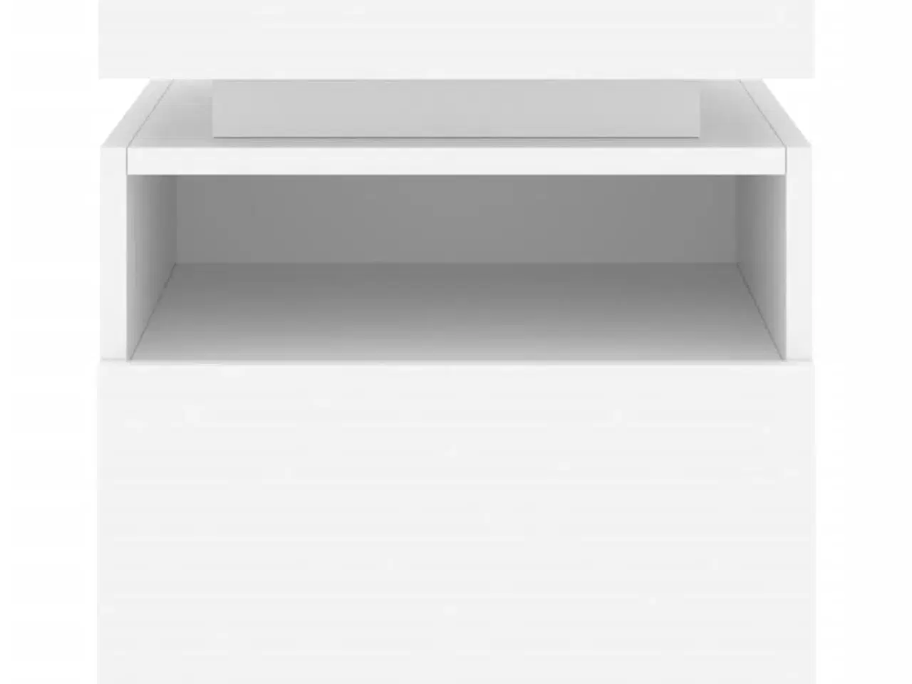 Billede 7 - Sengebord med LED-lys 40x39x48,5 cm hvid