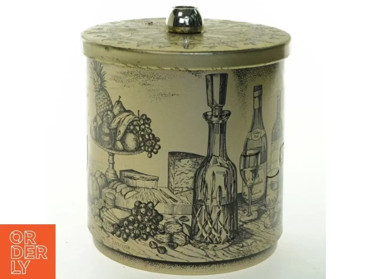 Billede 1 - Vintage opbevaringsdåse med låg (str. 16 cm)