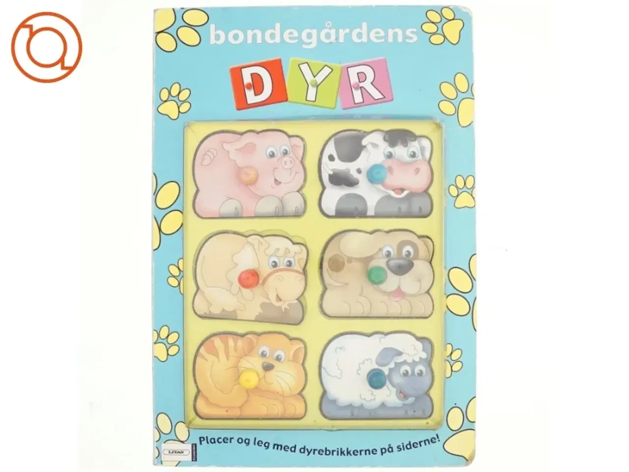 Billede 1 - Bondegårdens dyr - interaktiv bog med puslespilsbrikker fra Litas