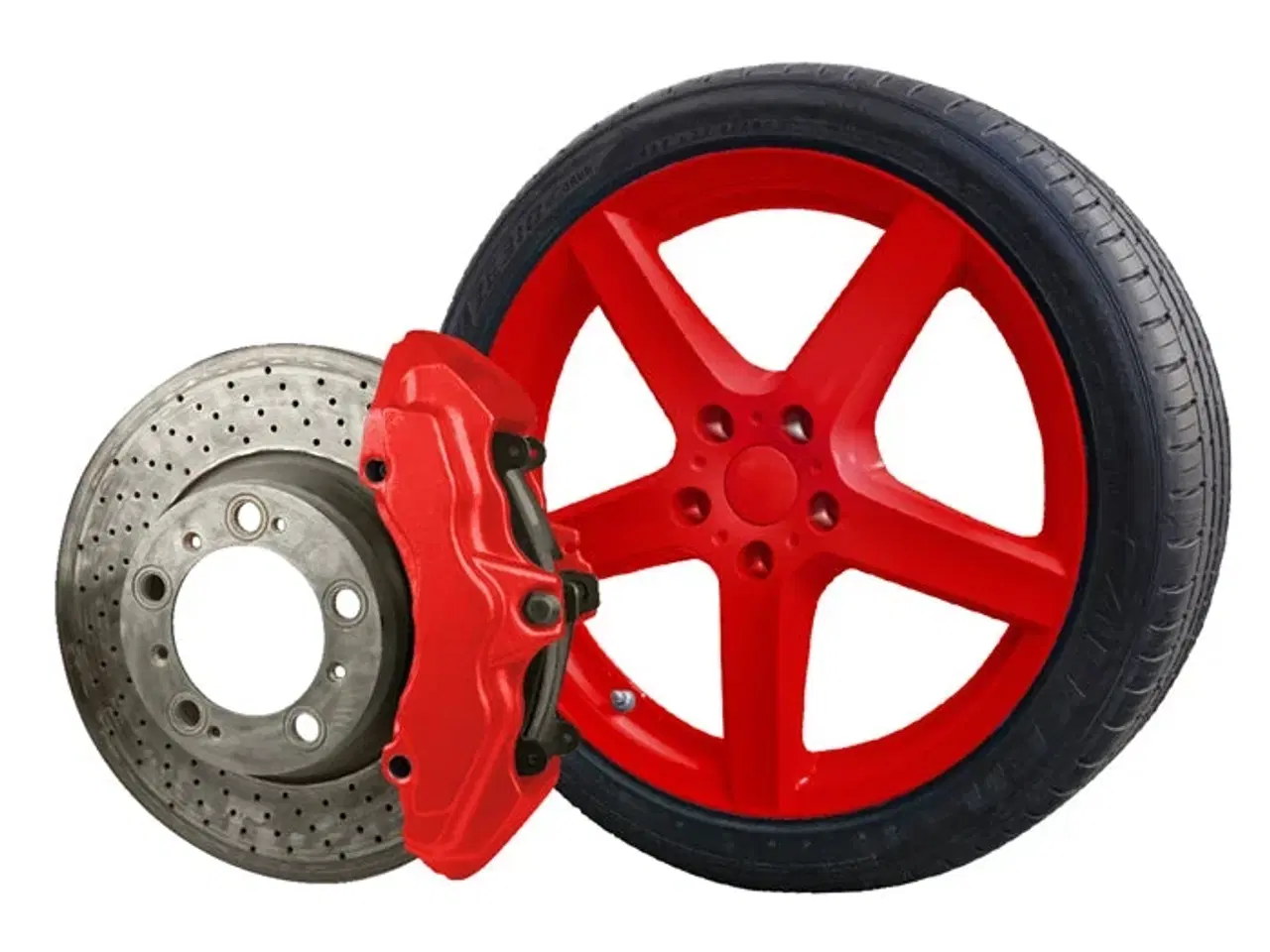 Billede 1 - Foliatec 2 Komponent Universallak rød 400ml