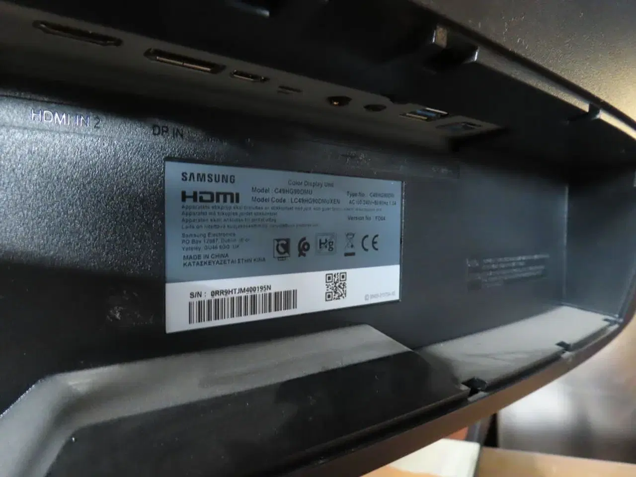 Billede 3 - 49" wide monitor, SAMSUNG C49HG90DMU