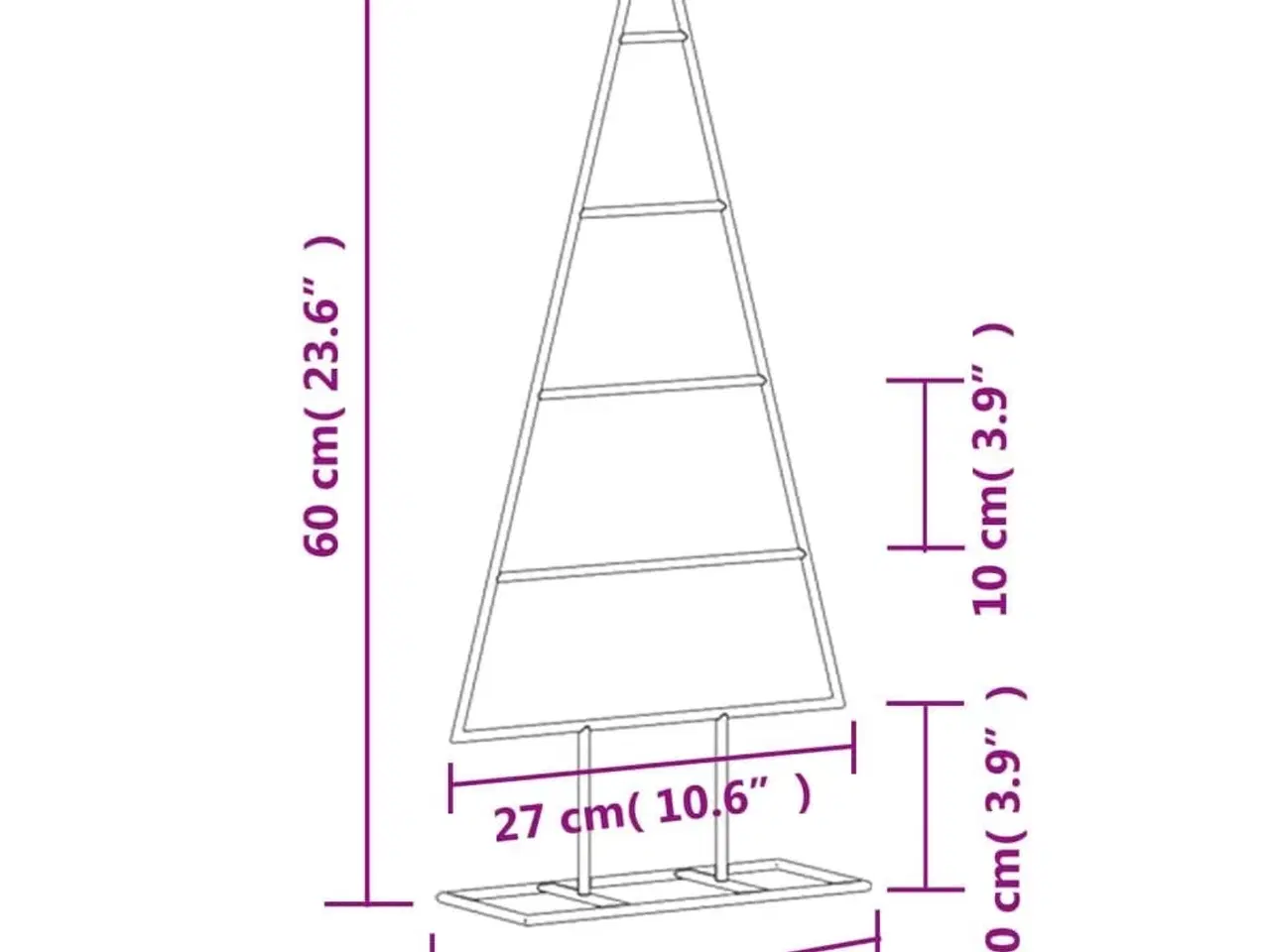 Billede 7 - Dekorativt juletræ 60 cm metal sort