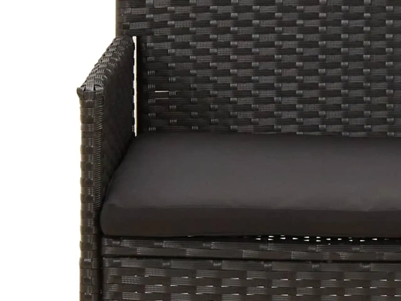 Billede 9 - Loungesæt til haven 4 dele med hynder polyrattan sort