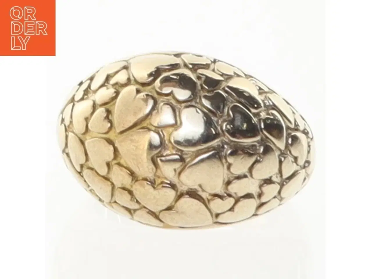 Billede 2 - Guldfarvet ring med hjerte mønster fra Dyrberg Kern (str. 54 mm)