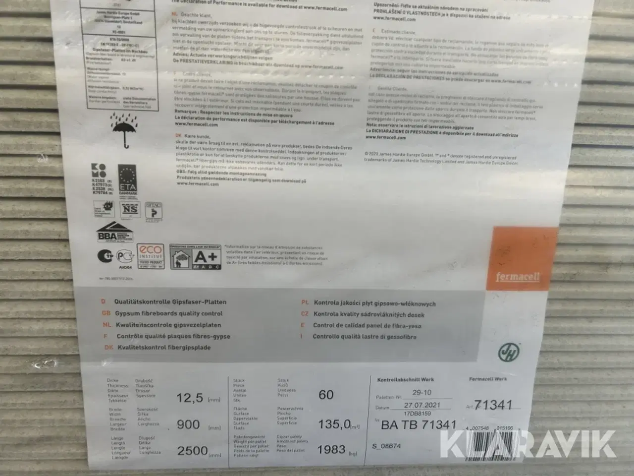 Billede 4 - Fermacell plader 4-faset spartelkant 60 styk