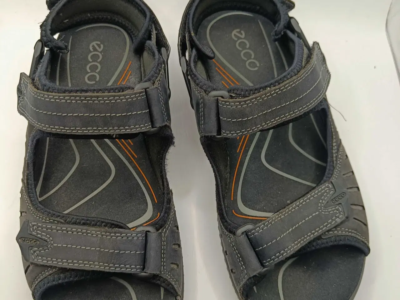Billede 1 - Ecco sort læder sandaler 41str 
