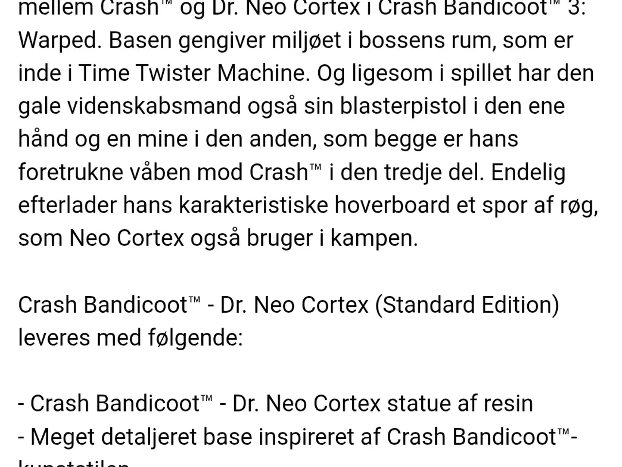 Billede 7 - Dr. Neo Cortex - 55 cm. høj. Original emballage 