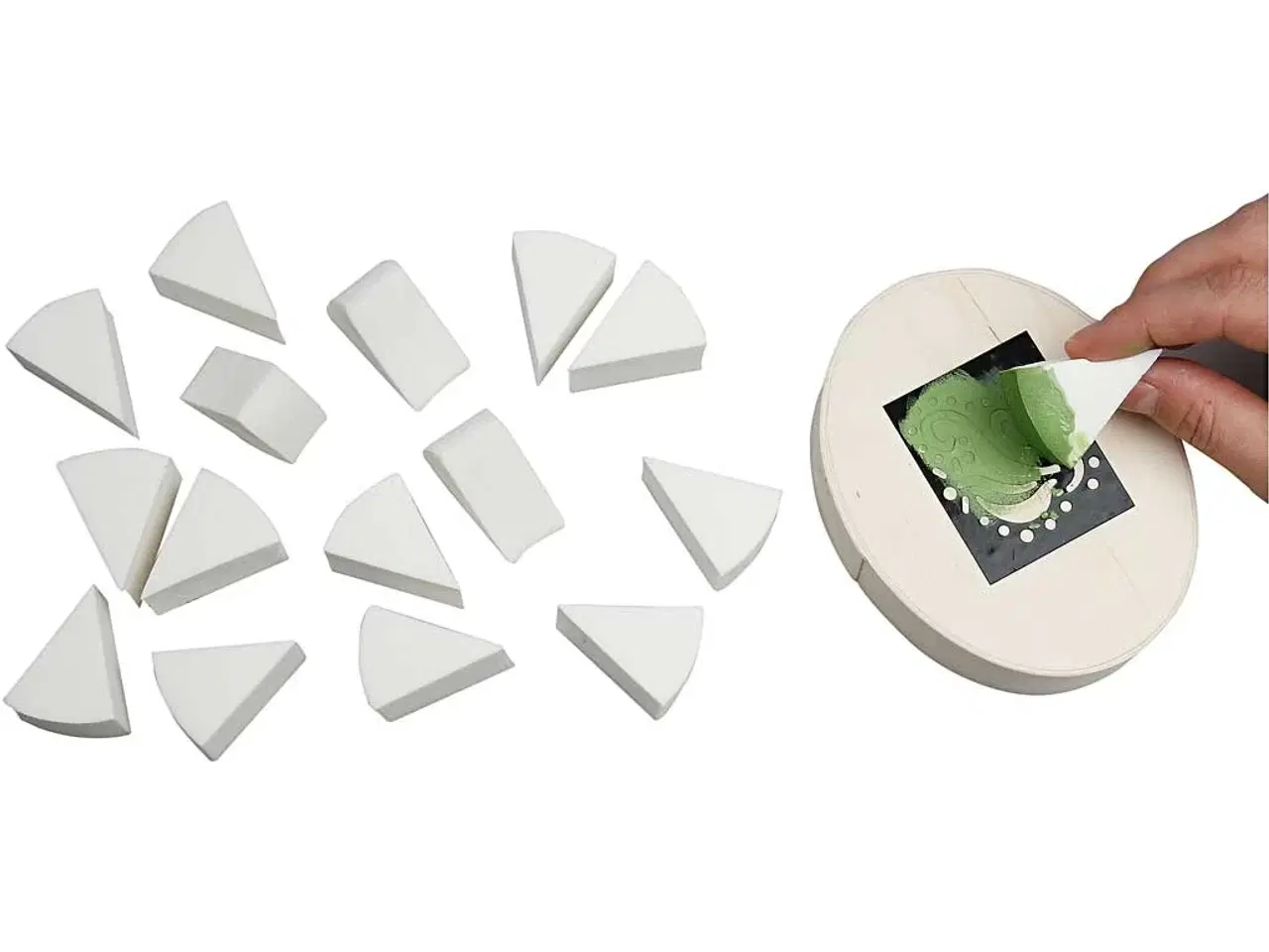 Billede 1 - Svampe, L: 40 mm, B: 25 mm, hvid, 32stk./ 1 pk.