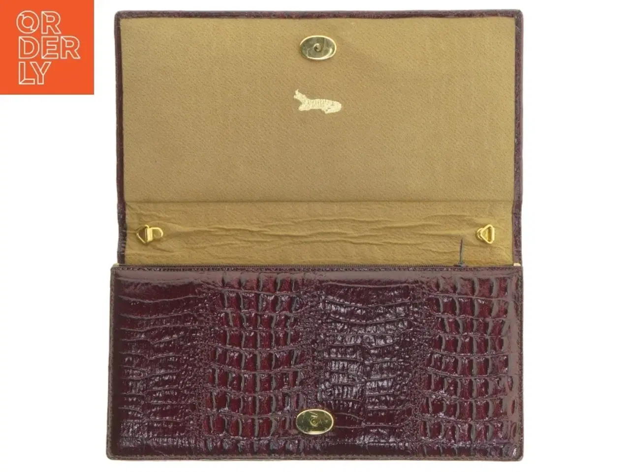 Billede 2 - Elegant pung med krokodillemønster (str. 26x14 cm)