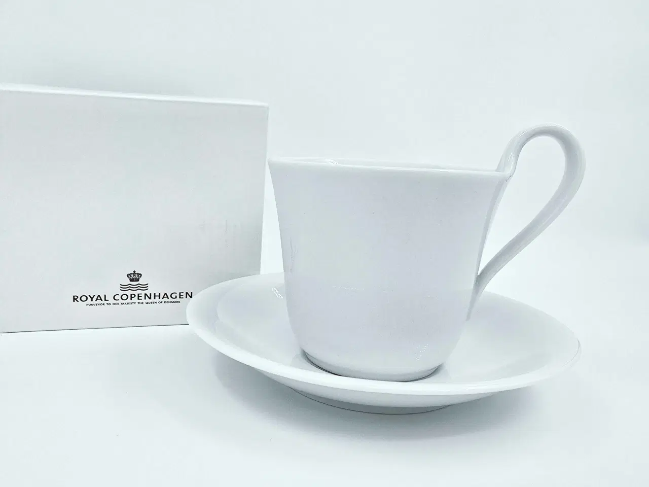 Billede 6 - Royal Copenhagen Hvid Højhankskop & Underkop 1 sor