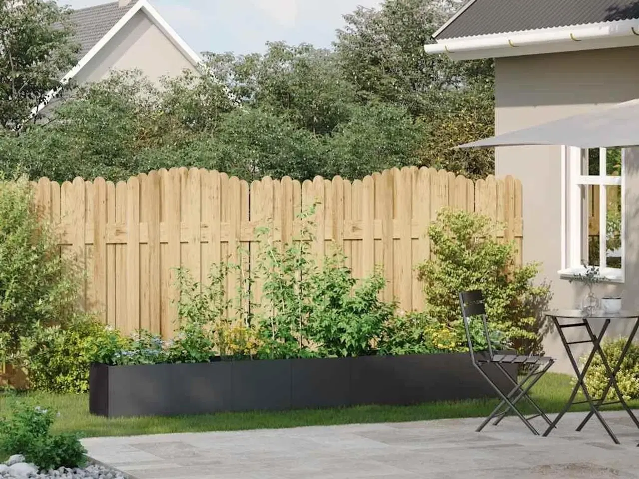 Billede 3 - Plantekasse sort 280x40x40 cm koldvalset stål