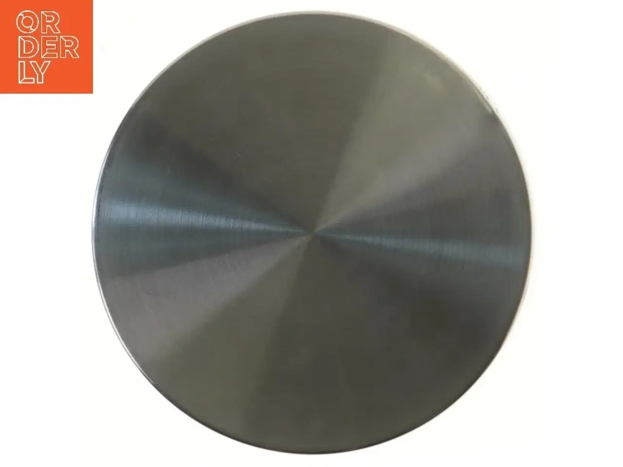 Billede 4 - Stor stilren stål kagedåse med låg (str. Ø 18 cm længde 20,5 cm)