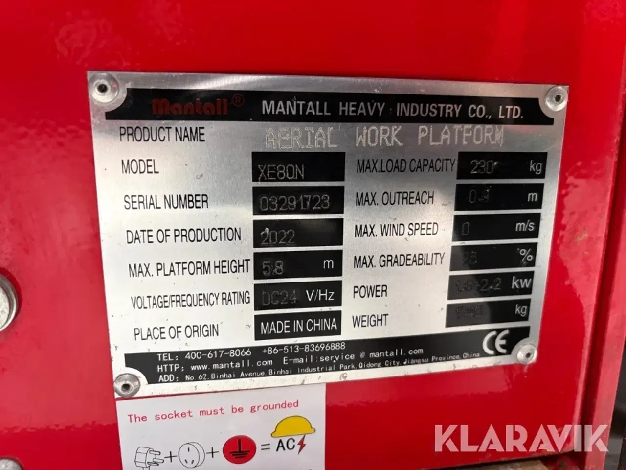 Billede 7 - Sakselift Mantall XE80N - 7,8 meter