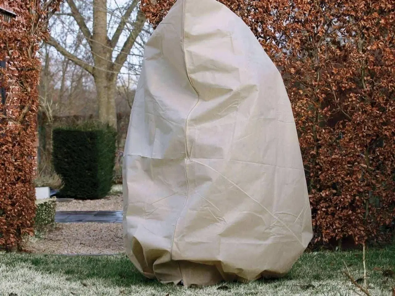 Billede 4 - frostdækken med lynlås 2x2,5 m 70 g/m² fleece beige