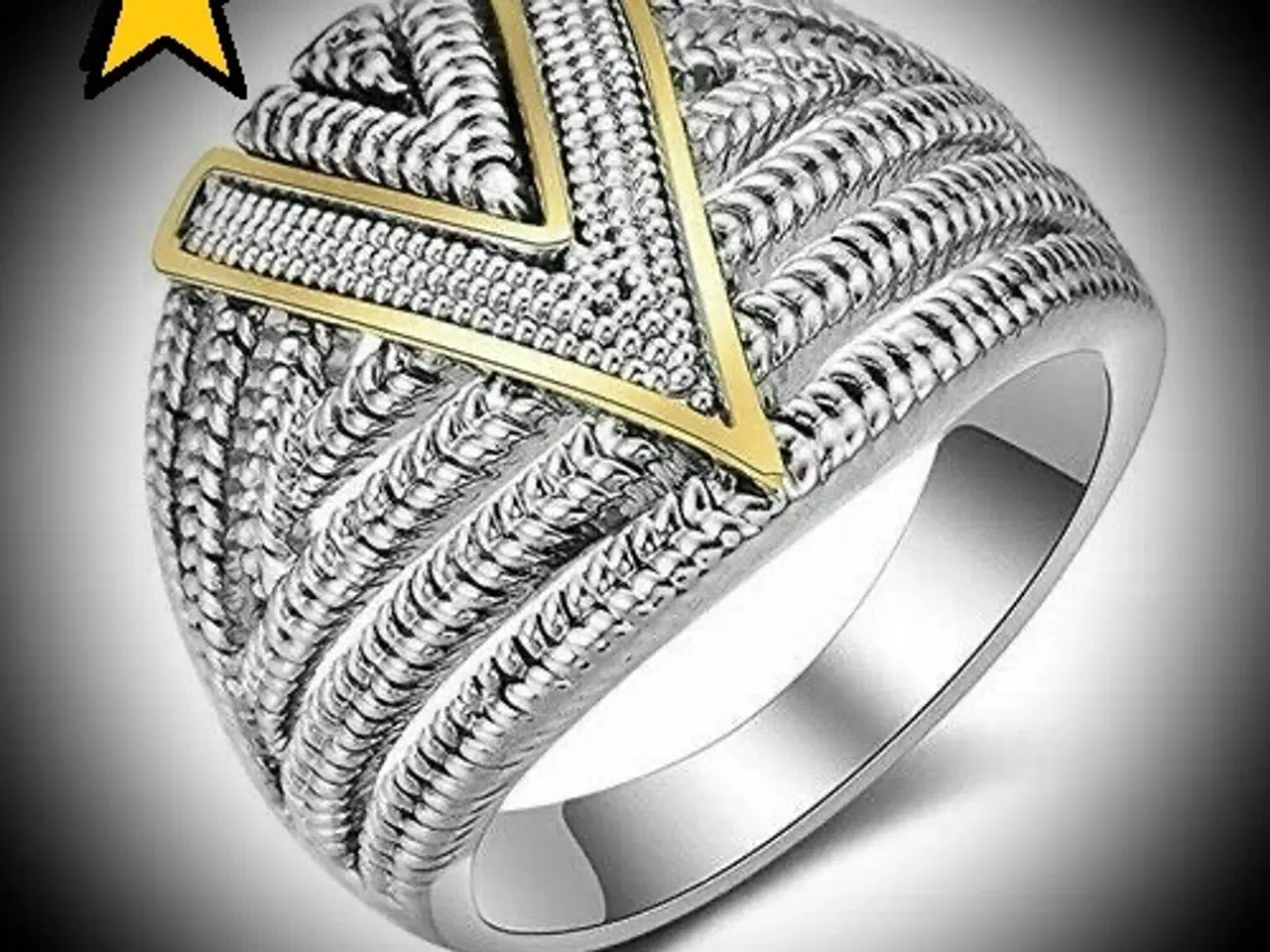 Billede 1 - * Fedeste ring med masser af graveringer - i Tibet