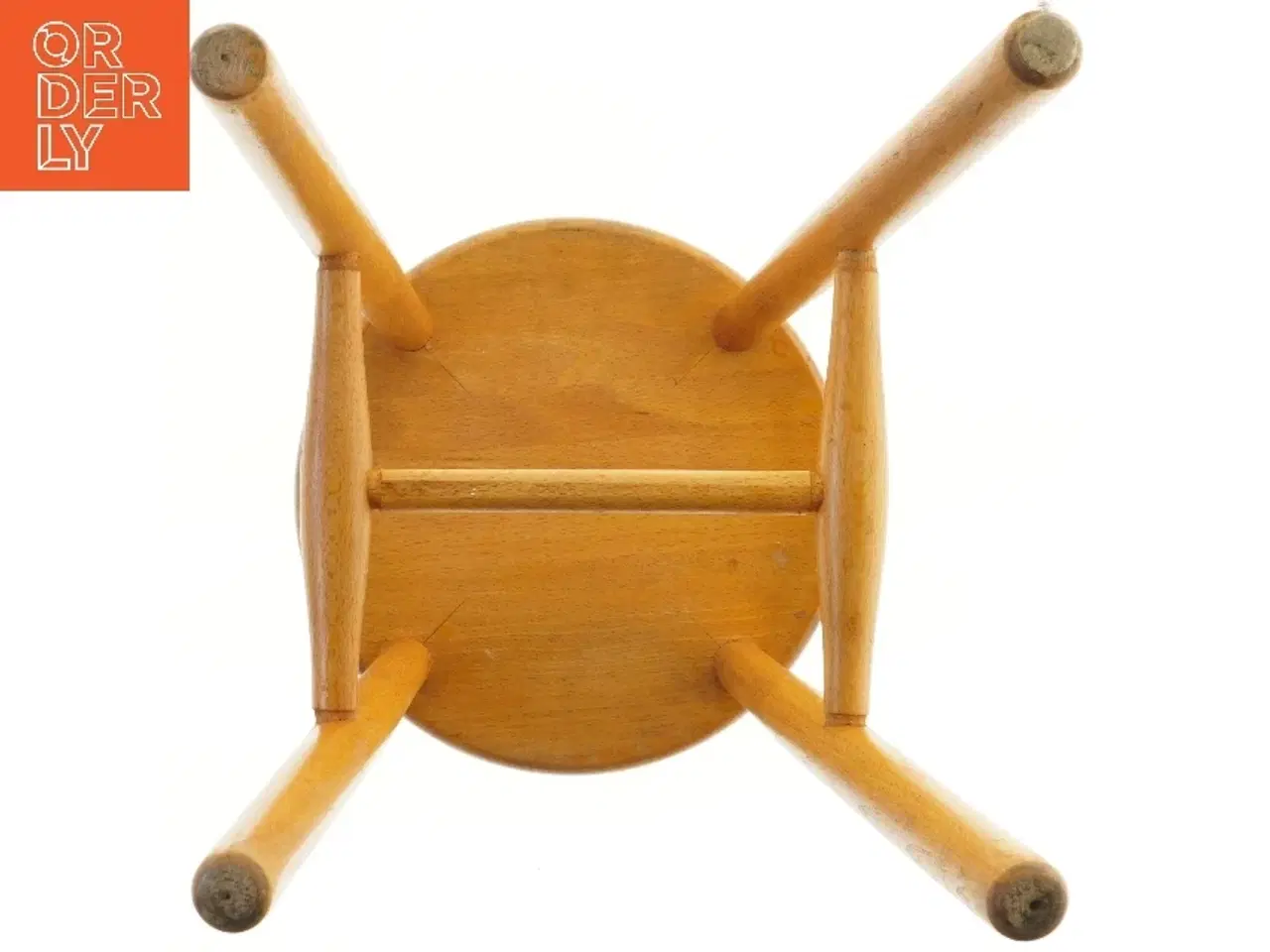 Billede 3 - Rund træskammel (str. Ø 29x48 cm)