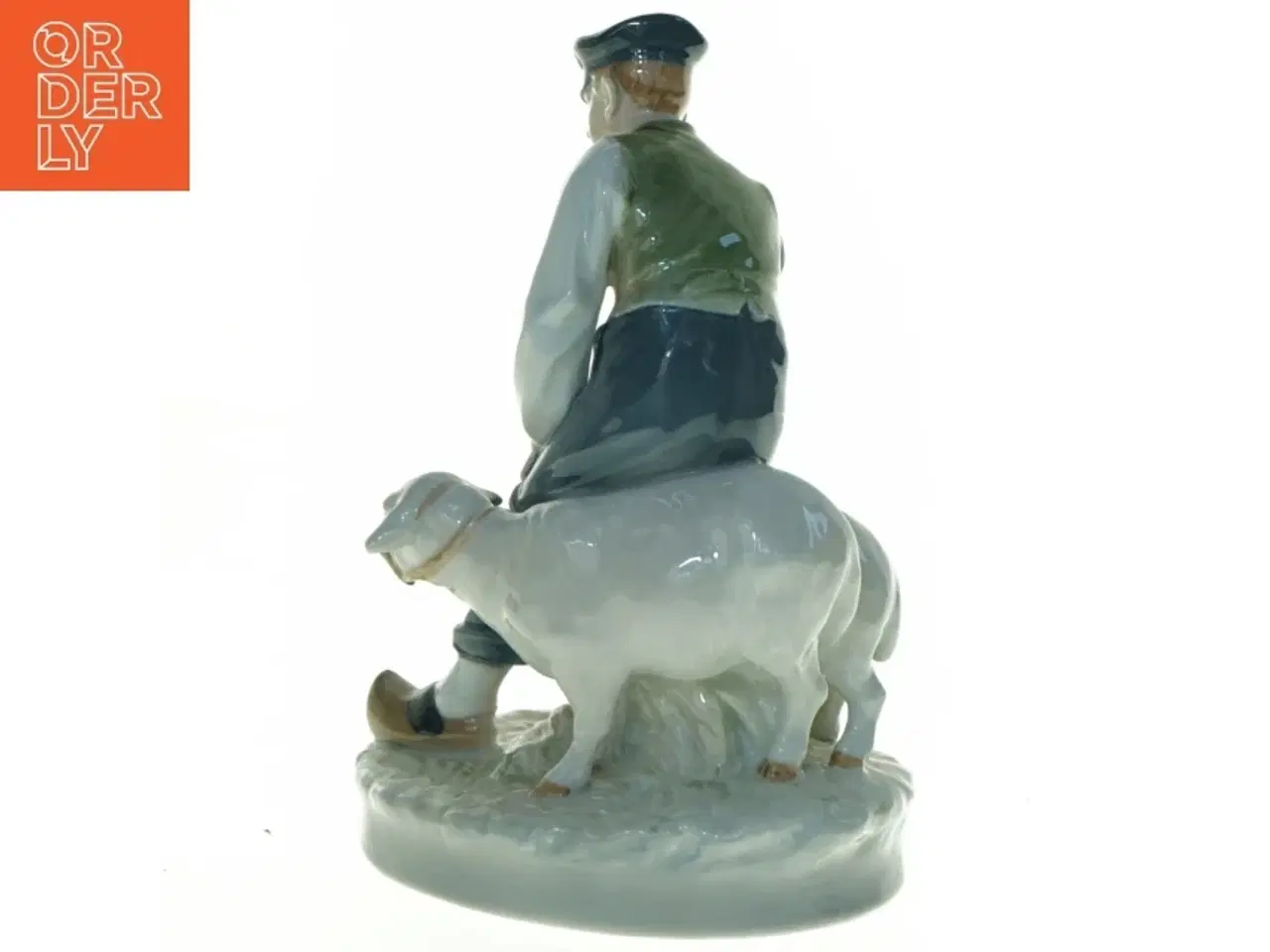 Billede 7 - Fårehyrde figur i porcelæn fra Royal Copenhagen (str. 21 x 14 cm)