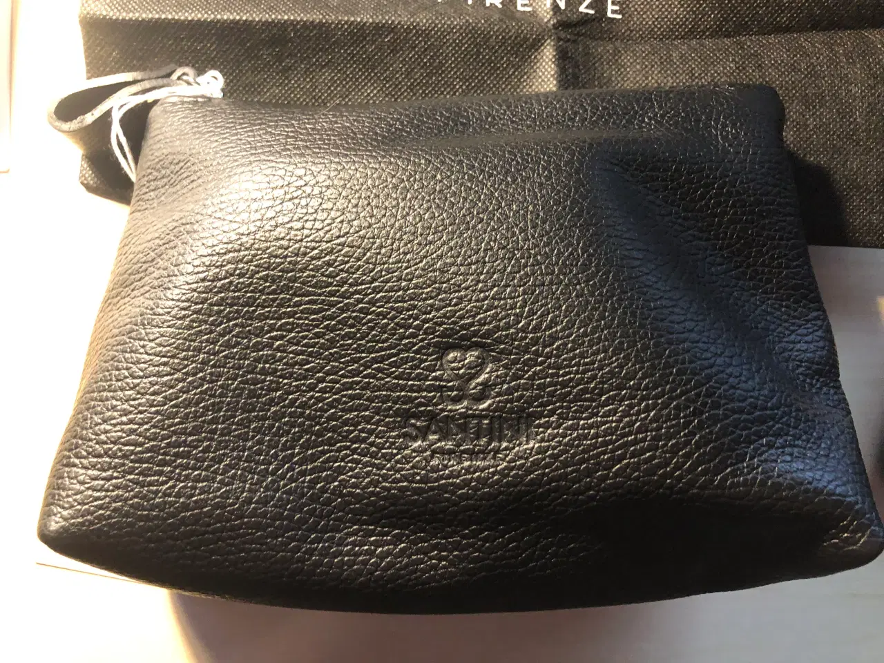 Billede 1 - Taske/clutch i læder fra Santini, Firenze