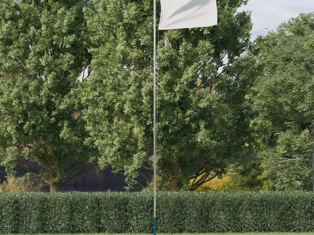 Billede 1 - Sektionsinddelt flagstang 6,23 m aluminium sølvfarvet