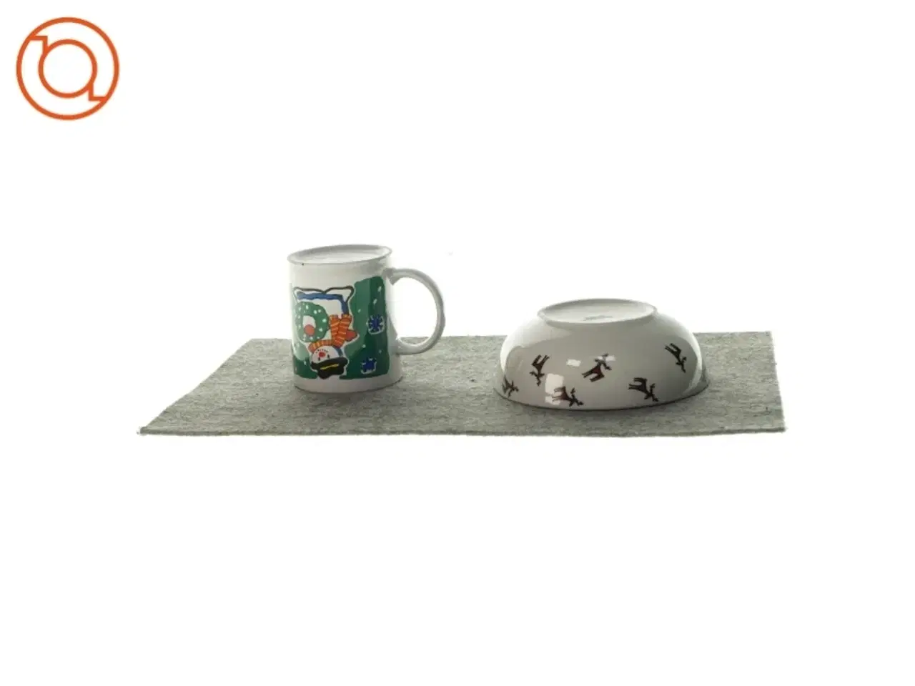 Billede 2 - Julekop og juleskål fra Søstrene Grene (str. 5 x 15 og 11 x 9cm)