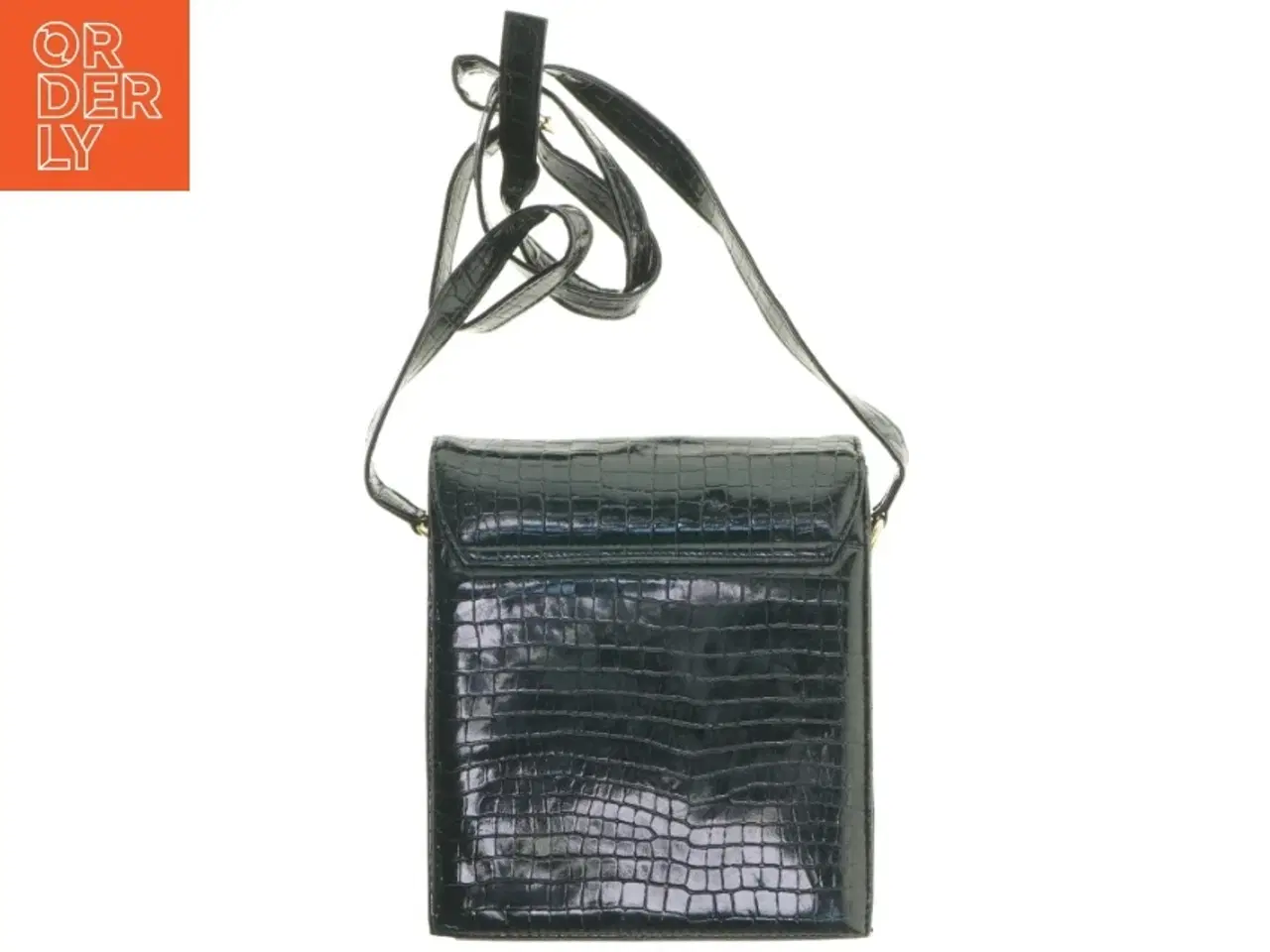 Billede 4 - Lille skuldertaske i krokodillemønster (str. 21x19 cm)