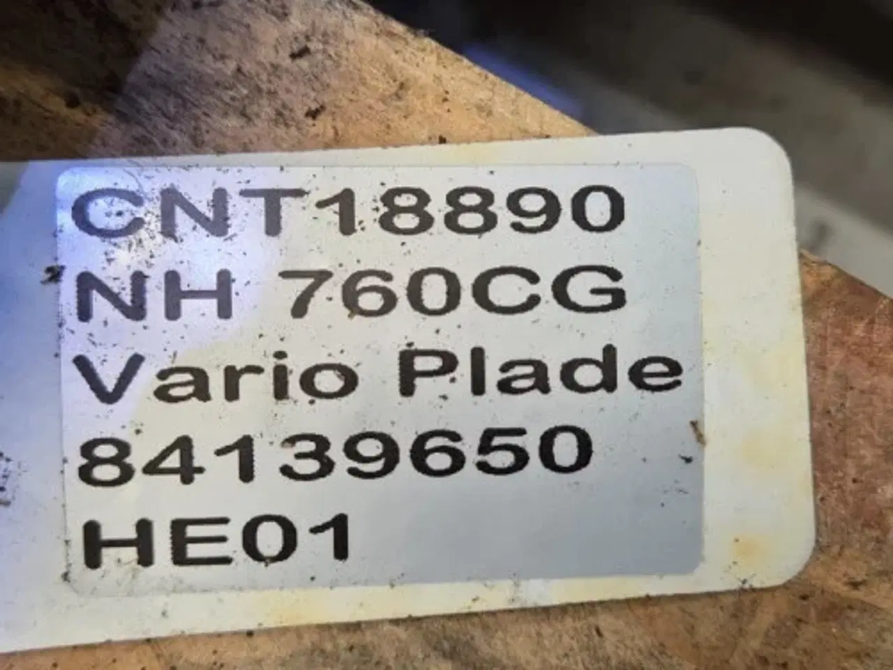 Billede 5 - New Holland 760CG Plade 84139650