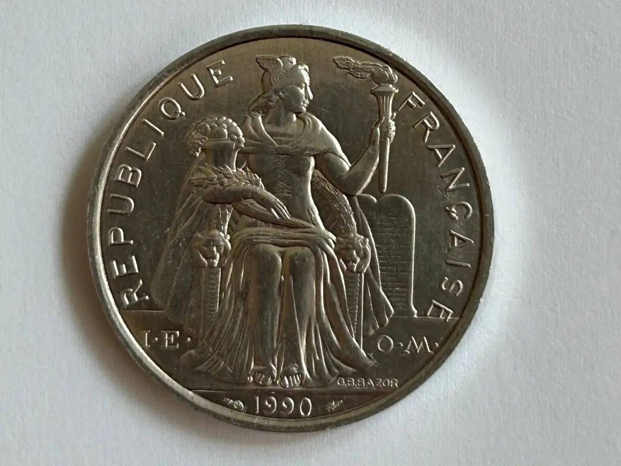Billede 2 - 5 Francs Caledonia 1990