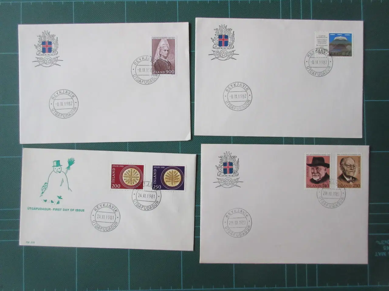 Billede 2 - Island førstedagskuverter 16 forskellige