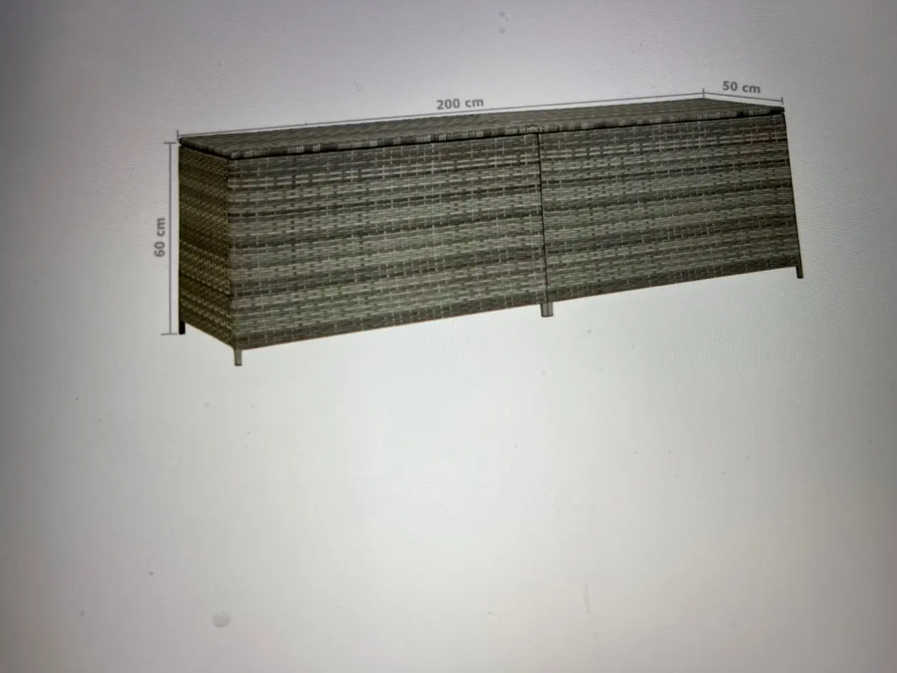 Billede 2 - Hyndeboks polyrattan grå