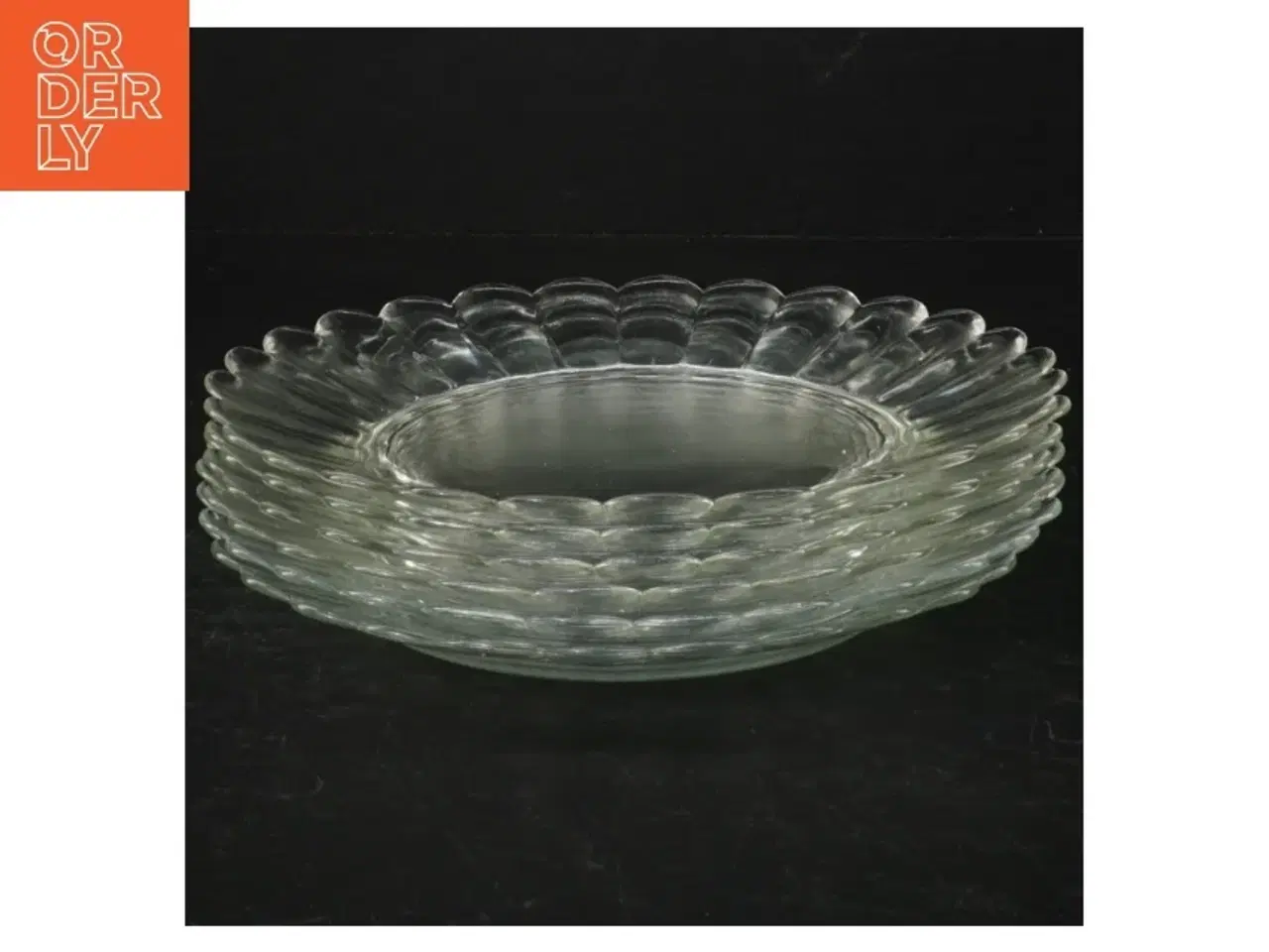 Billede 1 - Glastallerkener (6 stk) (str. 18 cm)