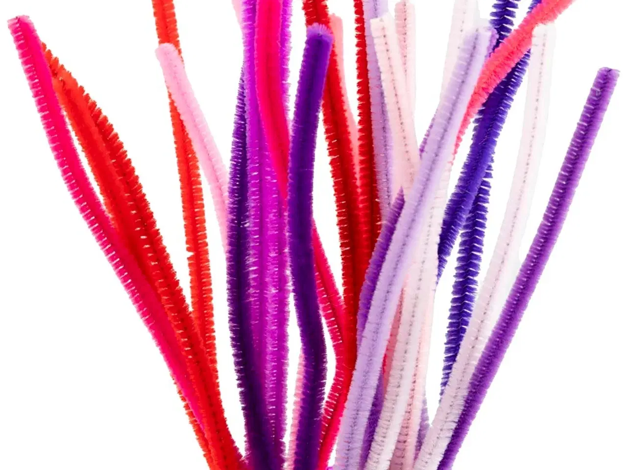 Billede 1 - Chenille, L: 30 cm, tykkelse 6 mm, lilla/pink harmoni, 25 stk./ 1 pk.