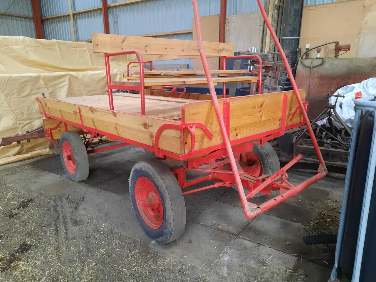 Billede 1 - Hestevogn m/bænke helt unik