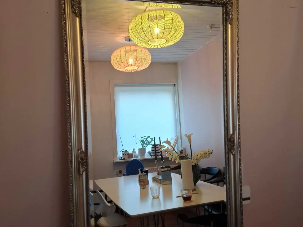 Billede 1 - Jysk vægspejl med sølvramme