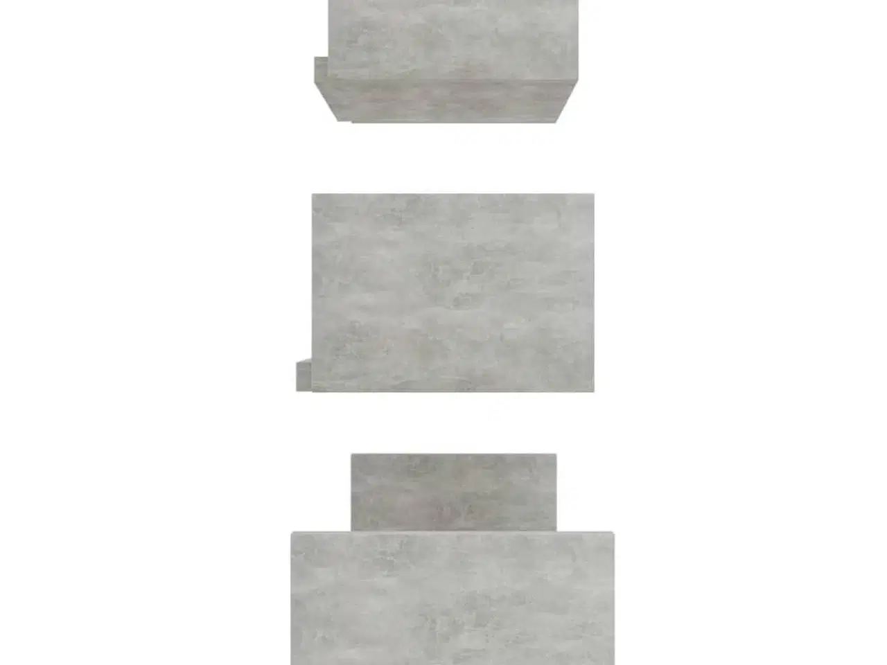 Billede 5 - Væghylder 3 stk. konstrueret træ betongrå