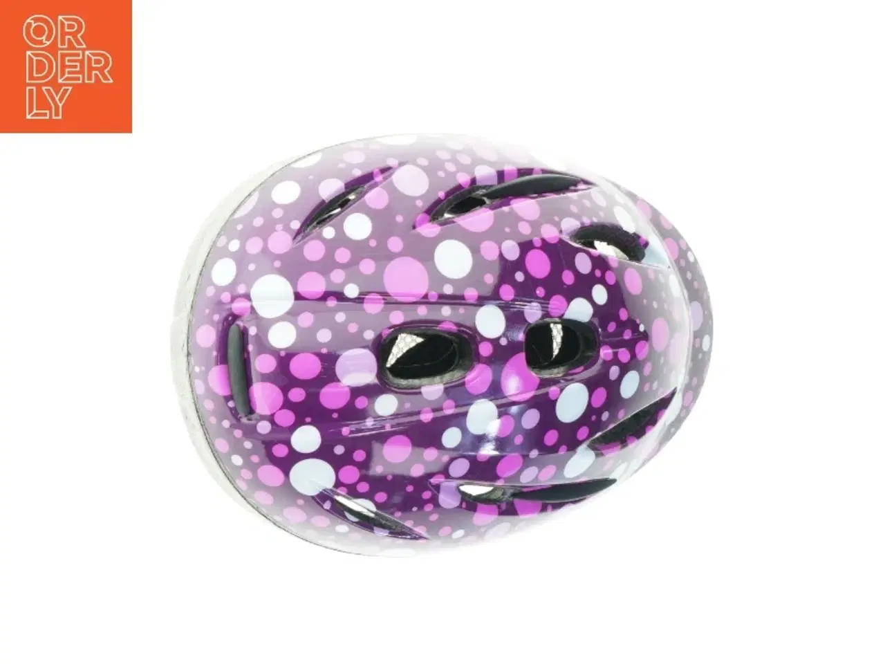 Billede 4 - Cykelhjelm til barn med prikker (str. 25 cm)