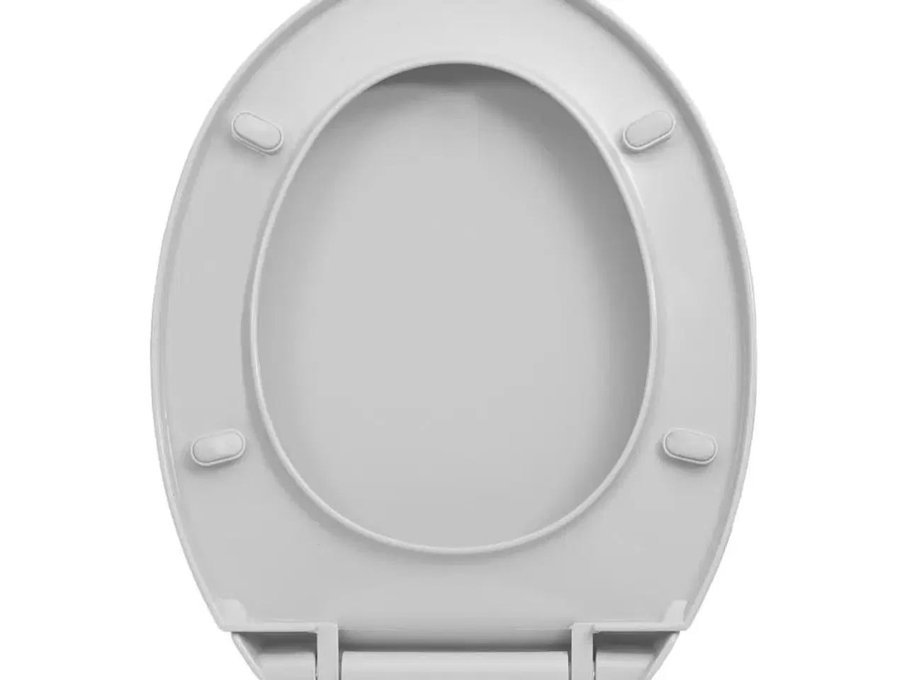 Billede 7 - Toiletsæde med soft close og quick release-funktion oval lysegrå