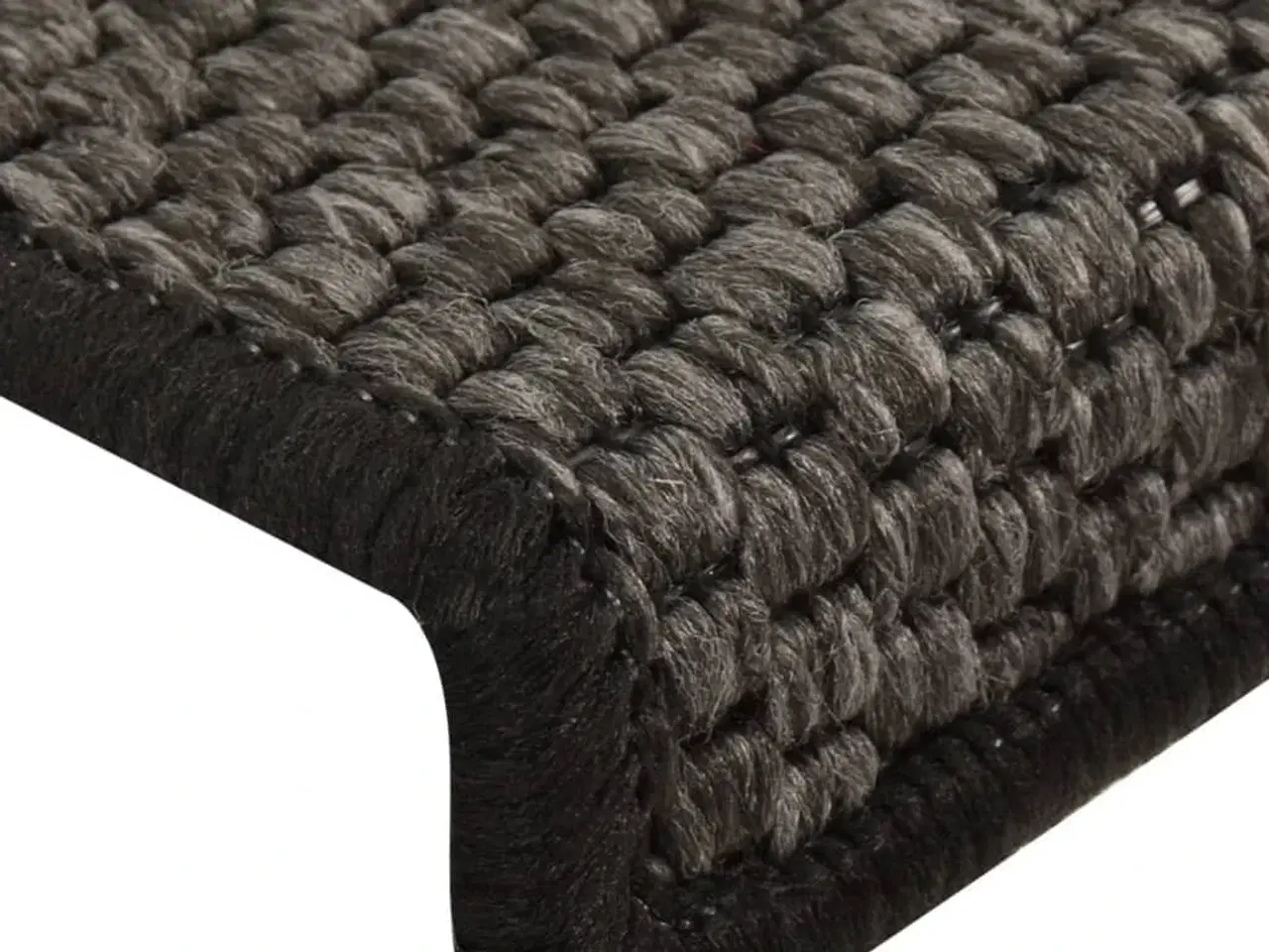 Billede 6 - Selvklæbende trappemåtter 15 stk. 65x21x4cm sisal-look antracit