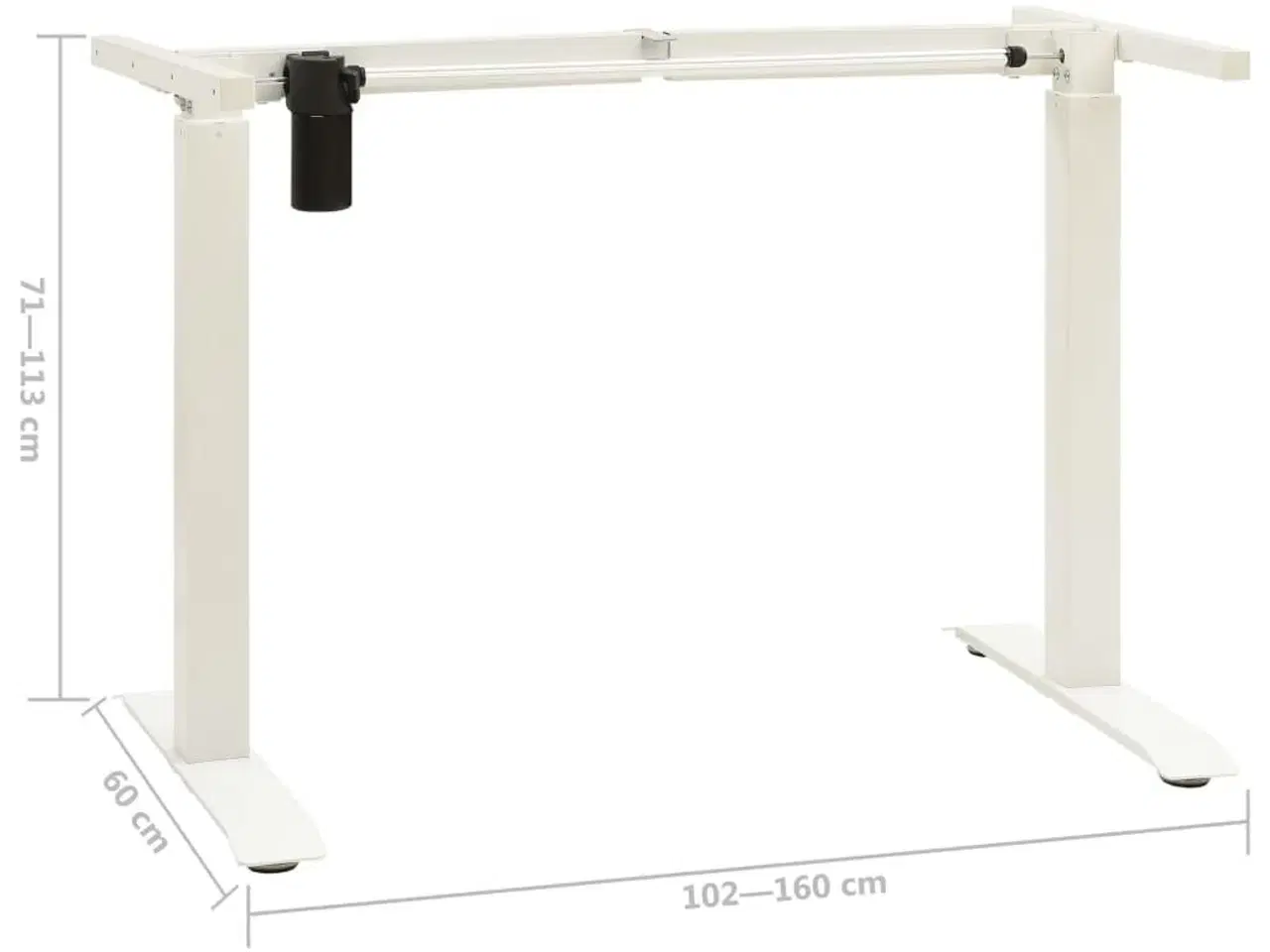 Billede 9 - Stel til motoriseret hæve-/sænkebord højdejustérbar hvid