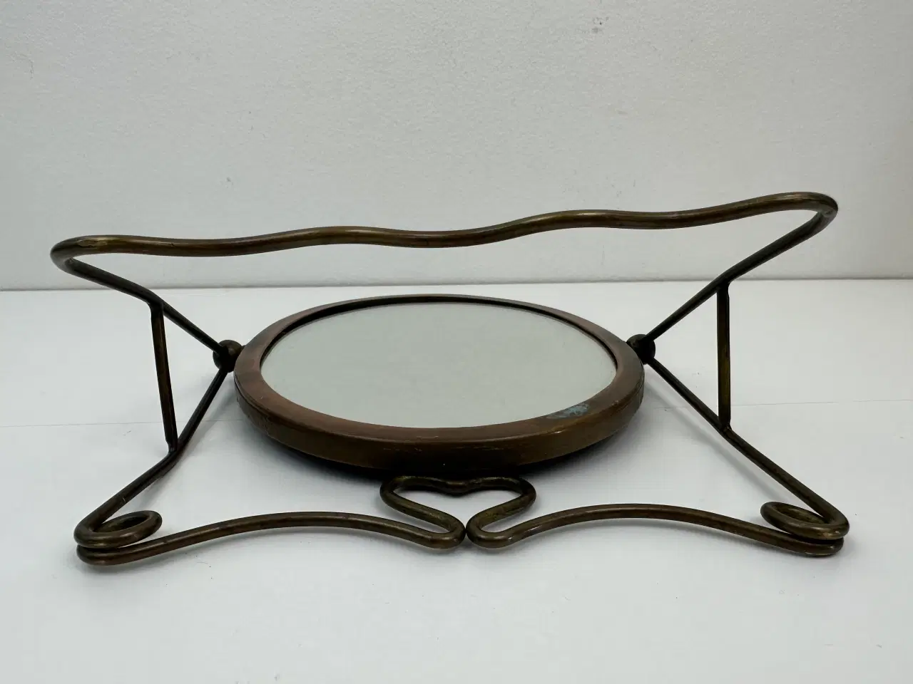 Billede 7 - Vintage bordspejl i kobber