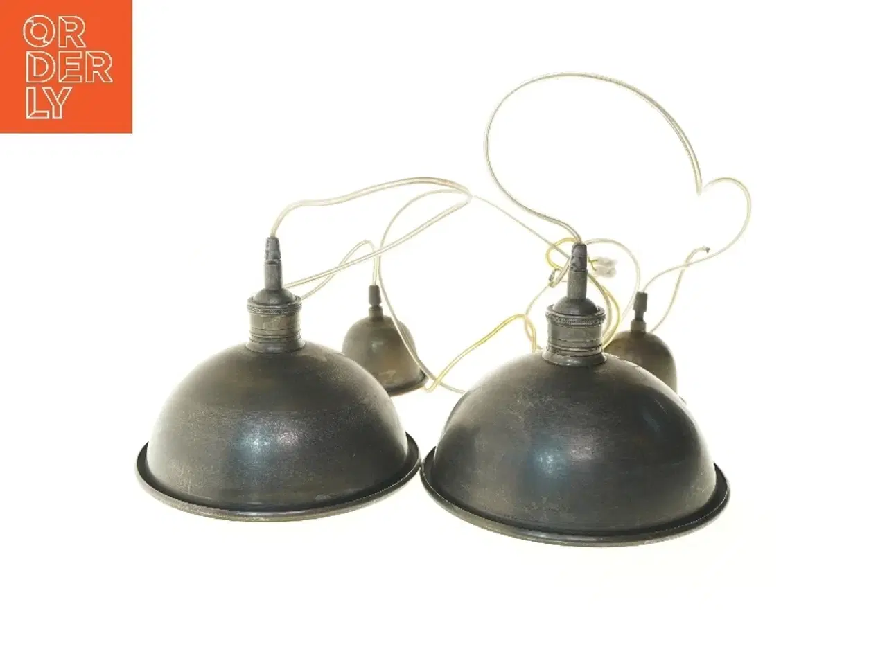 Billede 1 - Metal pendel lamper (str. Ø 25 cm)