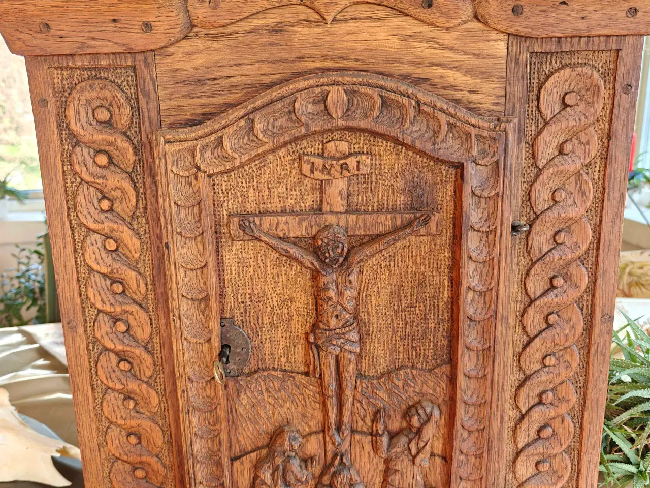 Billede 1 - Antik træ kabinet 