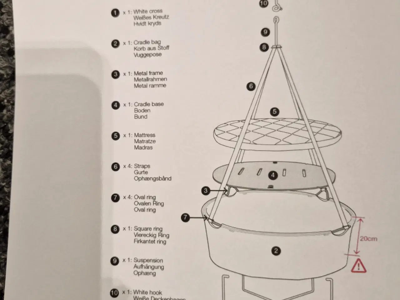 Billede 12 - LEANDER HÆNGEVUGGE.   MEGET VELHOLDT, se fotos